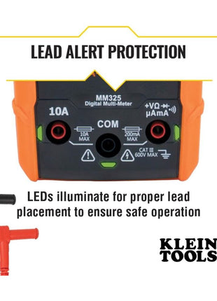 Klein Tools MM325 Multimeter, Digital Manual-Ranging 600V AC/DC Voltage Tester, Tests Batteries, Current, Resistance, Diodes, and Continuity
