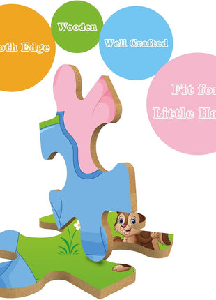 Puzzles for Kids Ages 3-5 Toddler Wooden Toys Montessori Learning Education Preschool Sets Games for Boy Girl 3 4 5+ Years Old, Pack of 6 (20 Pieces)