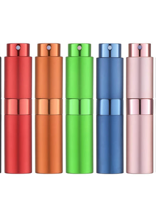 LISAPACK 8ML Atomizer Perfume Spray Bottle for Travel (3 PCS) Empty Cologne Dispenser, Portable Sprayer Travel Essentials for Men and Women (Black)