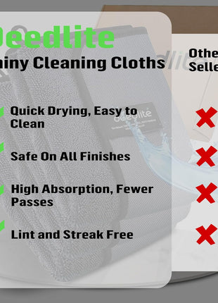 Deedlite Bath Wipes Shower Cleaning Cloths, Premium Car Drying Towel | Ultra Absorbent Twisted-Loop Design| Microfiber Towel for Car, Shower Cabin, Household