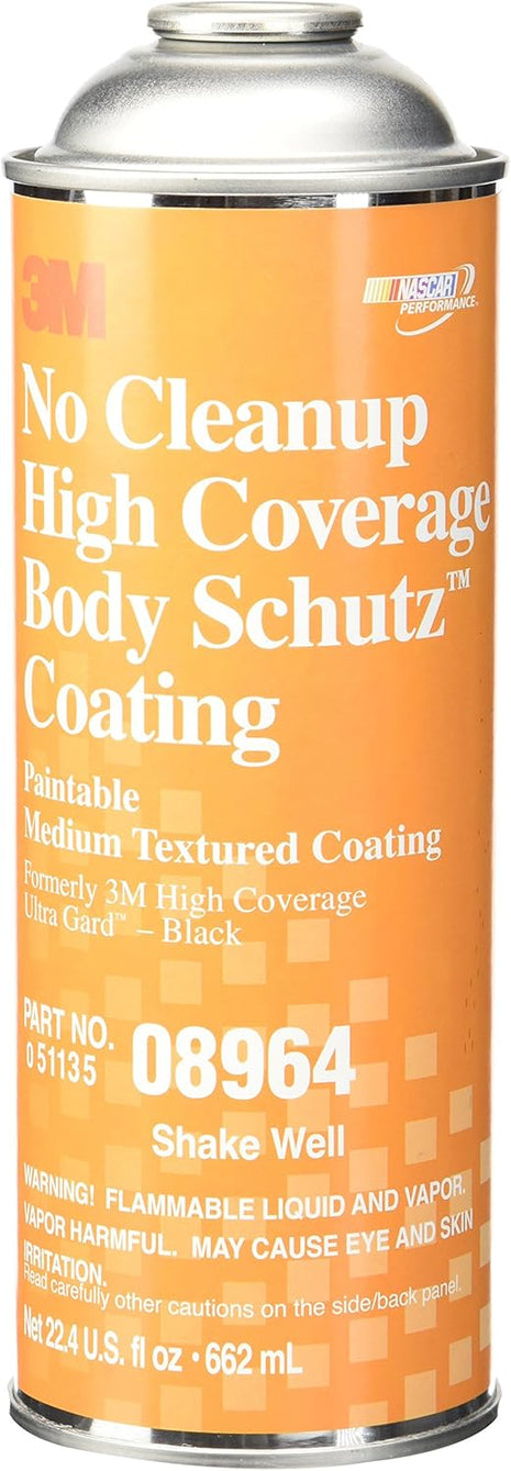 3M No Cleanup High Coverage Body Schutz Coating, 08964, 22 fl oz, (Package May vary) , Black