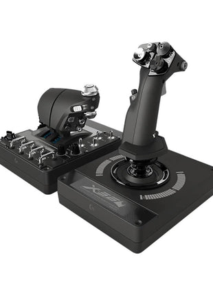 Logitech G X56 H.O.T.A.S Throttle and Joystick Flight Simulator Game Controller, 4 Spring Options, +189 Programmable Controls, RGB Lighting, 2x USB, PC - Black