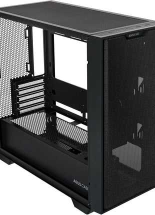 ASUS A21 Black Micro ATX PC Case Supports BTF Hidden Connector Technology, Graphics Cards up to 380mm, 360mm Coolers, & ATX PSUs, Includes Porous Front-Panel mesh, 2 Year Warranty