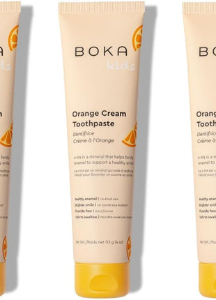 Boka Kids Toothpaste - Fluoride Free Nano Hydroxyapatite Toothpaste | Kids Oral Care - Strawberry Mango - 4 Oz, 1PK