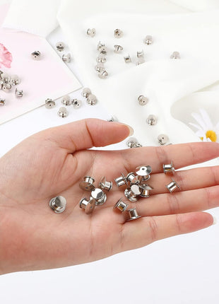 30 Pieces Metal Pin Backs Locking Pin Keepers Locking Clasp