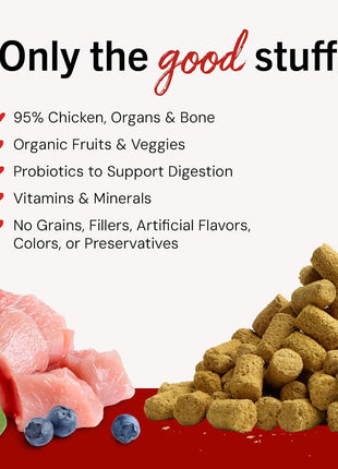 Stella & Chewy's Freeze-Dried Raw Chicken Meal Mixers- Dog Food Topper and Mixer - Made with 95% Cage-Free Chicken, Organs & Bone - Perfect for Picky Eaters - Grain-Free - 3.5oz