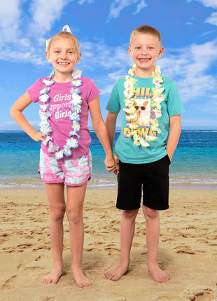 Joyin Toy 36 Counts Hawaiian Leis Bulk, Tropical Flower Lei Hawaiian Lei Beach Hawaii Luau Party Favors Decoration Birthday Party Supplies(3 Dozen)