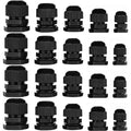 20pcs Cable Gland Waterproof Adjustable 3-13mm Cable Connectors PG7 PG9 PG11 PG13.5 PG16 Plastic Cable Gland Joints Wire Protectors
