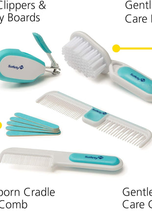 Safety 1st Deluxe Baby Healthcare and Grooming Kit, Arctic Blue, Newborn Baby Essentials, One Size, 25 Pieces