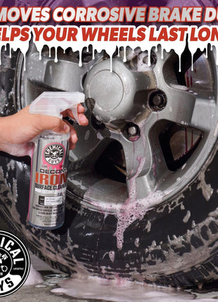 Chemical Guys Decon Pro Iron Remover and Wheel Cleaner – Professional Strength Fallout Remover, Brakes, Calipers, Exterior, Wheel and Tire Cleaner – Dissolves Brake Dust & Dirt, 16 oz