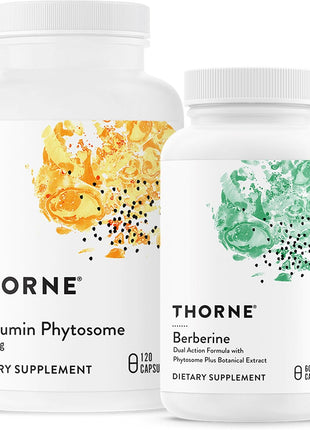 THORNE - Overall Wellness Bundle - Curcumin Phytosome & Berberine - 30 to 60 Servings