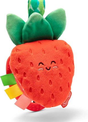 Melissa & Doug Peek-a-Boo Berry Take-Along Toy with Teether, Clip-On Stroller Toy for Baby Ages 12m+