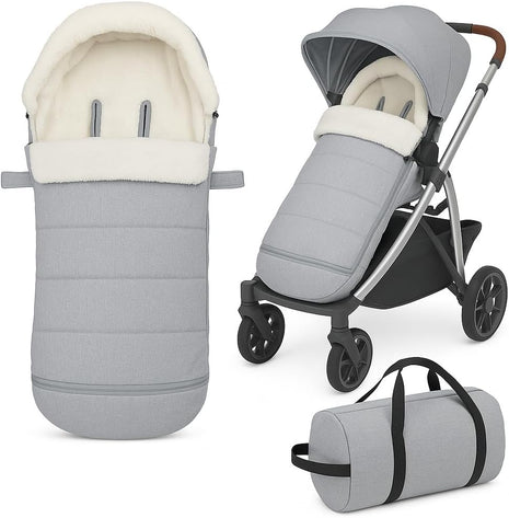 Stroller Footmuff Bunting Bag for Winter â€“ Universal Stroller Cover for Cold Weather, Compatible with UPPAbaby Vista V2 / V3 / Vista/Cruz/Cruz V2 / RumbleSeat/Ridge/Minu â€“ Storage Bag Included