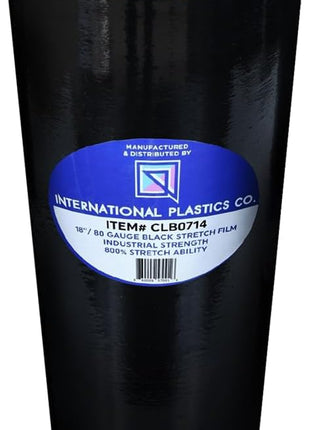International Plastics Co. 18 inch Stretch Film/Wrap 1500 feet 7 Layers 80 Gauge Industrial Strength up to 800% Stretch 20 Microns Clear Durable Adhering Packing Moving Heavy Duty Shrink Film Box of 4