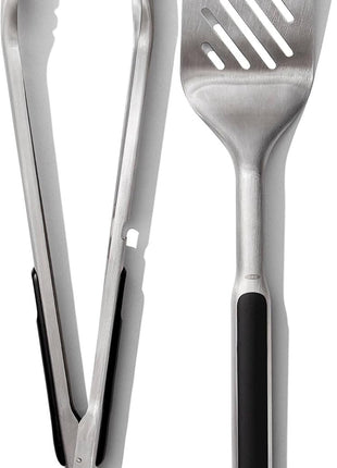 OXO Good Grips Grilling Tools, Tongs and Turner Set, Black