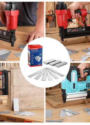 WORKPRO 18 Gauge Brad Nails, 2'',1-1/2'',1-1/4'', 3/4''Brad Nails | 6000 Count, Pneumatic & Electric Nailers, Strong Fastening, Wood Trim, Cabinet Assembly, Furniture Repair, DIY Projects