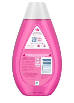 Johnson's Shiny & Soft Kids' Shampoo with Argan Oil & Silk Proteins, Daily Kids' Hair Wash Gently Cleanses & Boosts Natural Shine & Softness, No Added Parabens & Sulfates, 13.6 fl. oz