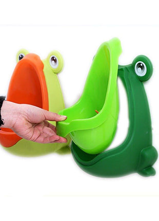 Foryee Cute Frog Potty Training Urinal for Boys with Funny Aiming Target - Blackish Green