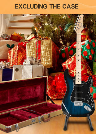 GLARRY Full Size Electric Guitar for Music Lover Beginner with 20W Amp and Accessories Pack Guitar Bag (DARK BLUE, 39" Right Handed)