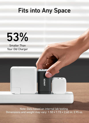 Anker USB C Charger(Nano II 65W), PPS 3-Port Fast Compact Foldable Wall Charger for MacBook Pro/Air, iPad Pro, Galaxy S20, Dell XPS 13, Note 20/10+, iPhone 16/16 Pro, Steam Deck, and More