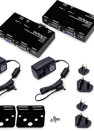 StarTech.com VGA Video Extender over Cat 5 with Audio - Up to 500ft (150m) - VGA over Cat5 Extender - 1 Local and 1 Remote , TAA (ST122UTPA)