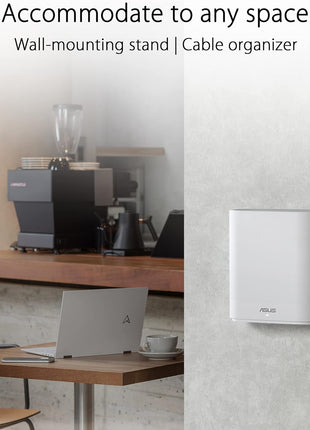 ASUS ExpertWiFi EBM68 AX7800 Tri-Band Business WiFi 6 System (2 Pack) Guest Portal & SDN, VLAN, Easy Setup and Remote Management, Scalable, AiMesh, Free Commercial-Grade Network Security