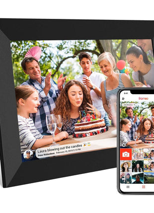 32GB FRAMEO 10.1 Inch Smart WiFi Digital Photo Frame 1280x800 IPS LCD Touch Screen, Auto-Rotate Portrait and Landscape, Built in 32GB Memory, Share Moments Instantly via Frameo App from Anywhere