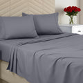 Utopia Bedding Queen Sheet Set ??Brushed Microfiber ??Ultra Soft Bed Sheets for Queen Size Bed Set ??Deep Pocket, Wrinkle & Fade Resistant ??Includes 1 Fitted, 1 Flat, 2 Pillowcases (Grey)