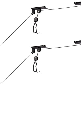 Bike Hanger - Overhead Hoist Pulley System with 100lb Capacity for Bicycles or Ladders - Secure Garage Ceiling Storage by Rad Sportz