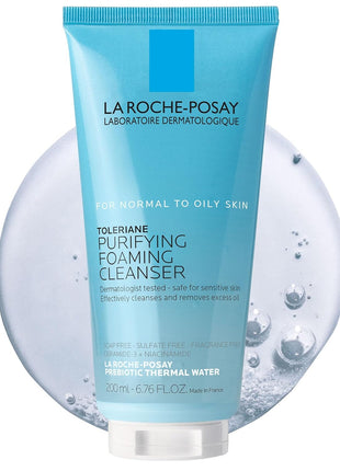 La Roche-Posay Toleriane Purifying Foaming Facial Cleanser, Oil Free Face Wash for Oily Skin and for Sensitive Skin with Niacinamide, Pore Cleanser Won't Dry Out Skin, Unscented