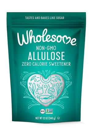 Wholesome Sweeteners 12-Ounce Allulose Sweetener, Zero Calorie Sugar Substitute, Keto Friendly, Non GMO, Non-Erythritol, Gluten Free & Vegan Sweetener, 1 Pack
