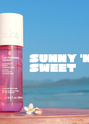 Cake Beauty The Finishing Touch Mist - Pistachio & Salted Caramel - 200 mL | Hair & Body Spray - Vitamin E & Argan Oil - Vegan, Sulfate Free - 6.8 Fl Oz