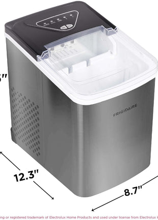 Frigidaire EFIC123-SS Counter Top Maker, Produces 26 pounds Ice per Day, Stainless Steel