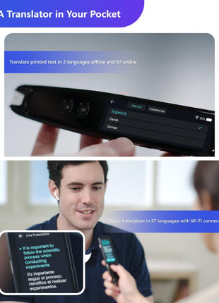 PenPower WorldPenScan Go - Translation Pen with Scanning, Reading, Audio Recording, Live Interpretation, and AI Reading Buddy for Kids