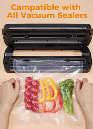 Wevac Vacuum Sealer Bags for Food 11x50 2 Rolls, Fit Food Saver Machines | Sous vide, Freezer Safe, BPA-free, Commercial Grade, Heavy Duty Vacuum Sael Bags for All Sealer Machines, Meal Prep Meat Fish