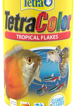 TetraColor Tropical Flakes, Color Boosting Fish Food, Nutritionally Balanced Diet for Tropical Fish, 7.06 oz