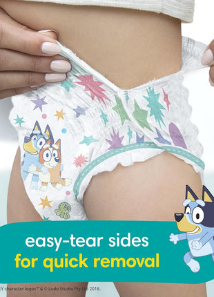 Pampers Training Pants - Easy Ups Boys & Girls Bluey - Size 3T-4T, 124 Count, Children's Potty Underwear (Packaging May Vary)