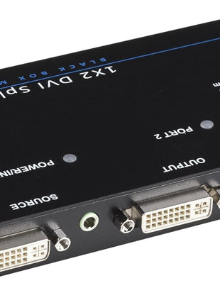 Black Box DVI-D Splitter with Audio and HDCP, 1 x 2