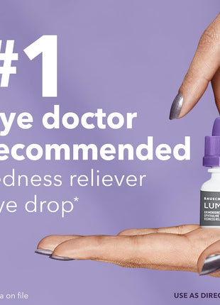 LUMIFY Eye Drops for Red Eyes, Redness Reliever for Brighter Looking Eyes, Works in 1 Minute & Lasts Up to 8 Hours, Eye Drops, 0.25 Fl Oz (7.5mL)