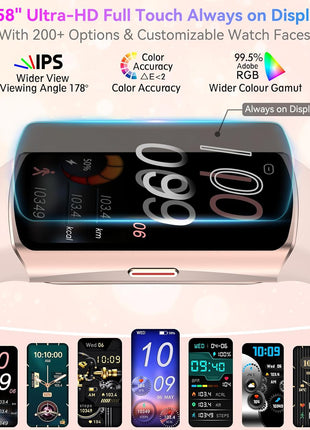 Smart Watch Fitness Tracker with 24/7 Heart Rate, Blood Oxygen Blood Pressure Monitor Sleep Tracker 120 Sports Modes Activity Trackers Step Calorie Counter IP68 Waterproof for Andriod iPhone Women Men