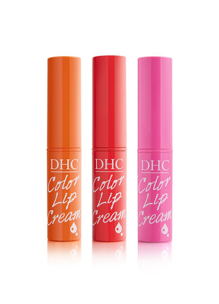 DHC Color Lip Cream 3 Pack, Red, Pink and Apricot