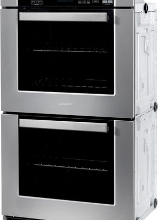 30 in. Haven Coll Double Electric Wall Oven, True Convection, Stainless | Cosmo COS-30EDWC Blue Porcelain, Self Clean Function, 7 Oven Functions, Digital Display, Interior Lighting