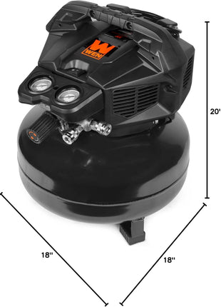 WEN Air Compressor, 6-Gallon, Oil-Free, Pancake Style (AP6092)