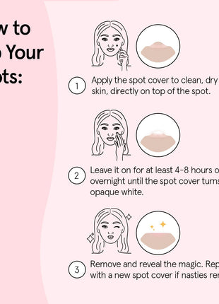 grace & stella Award Winning Pore Strip - Pimple Patches for Face | Hydrocolloid Acne Patches for Shrinking Zits, Whiteheads - Spot Stickers - Dermatologist-Tested, Vegan (Invisible, 72 Count)