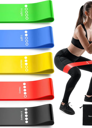 Resistance Bands for Working Out, Elastic Exercice Loop Bands for Physical Therapy, Yoga Starter Set of Stretch Bands for Booty Legs, Pilates Flexbands