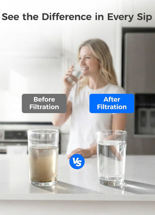 Waterdrop DA97-17376B Replacement for Samsung® HAF-QIN/EXP, DA97-08006C, RF28R7201SR, RF28R7351SG, WD-F45, Refrigerator Water Filter, 3 Filters