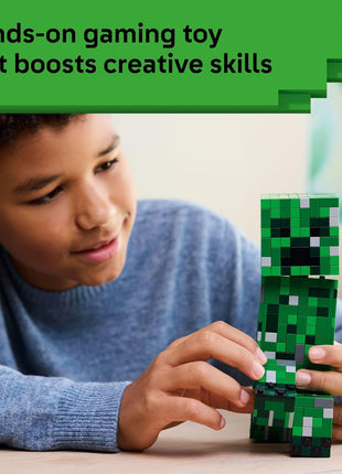 LEGO Minecraft The Creeper Kids Building Toy - Minecraft Toy for Boys & Girls, Ages 10+ - Room Decor for Gamers w/ 1st Version Creeper Minifigure - Gift for Birthdays - 21276