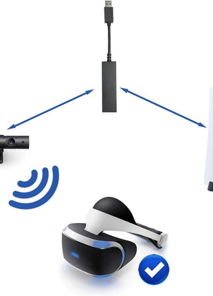 Plauduct PS4 Camera Adapter for PSVR on PS5 PlayStation 5 Converter Cable for Using PlayStation VR PS VR on PS5 Console