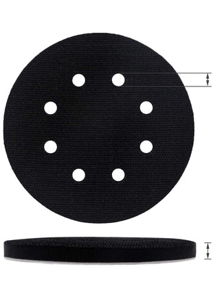 5 Pack 5 Inch 8 Holes Soft Density Interface Pads Hook and Loop 5" Sponge Cushion Buffer Backing Pad (Set of 5)