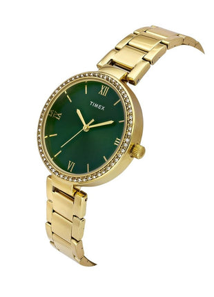 TIMEX Green Round Dial Analog Women's Watch - TWEL18713